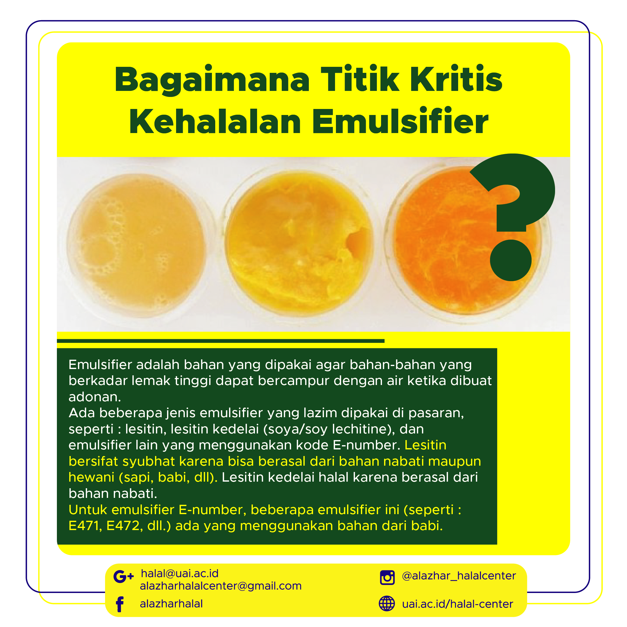 Membahas Lebih Dalam Titik Kritis Kehalalan Pada Emulsifier