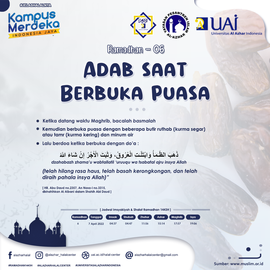 Adab Saat Berbuka Puasa